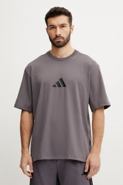 Tričko adidas Z.N.E. pánske, fialová farba, s potlačou, JC5483