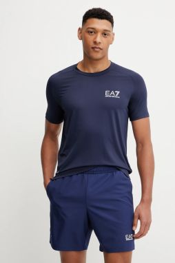 Tričko EA7 Emporio Armani pánsky, čierna farba, jednofarebný