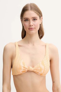 Plavková podprsenka Rip Curl oranžová farba, jemne vystužený košík, 0N6WSW