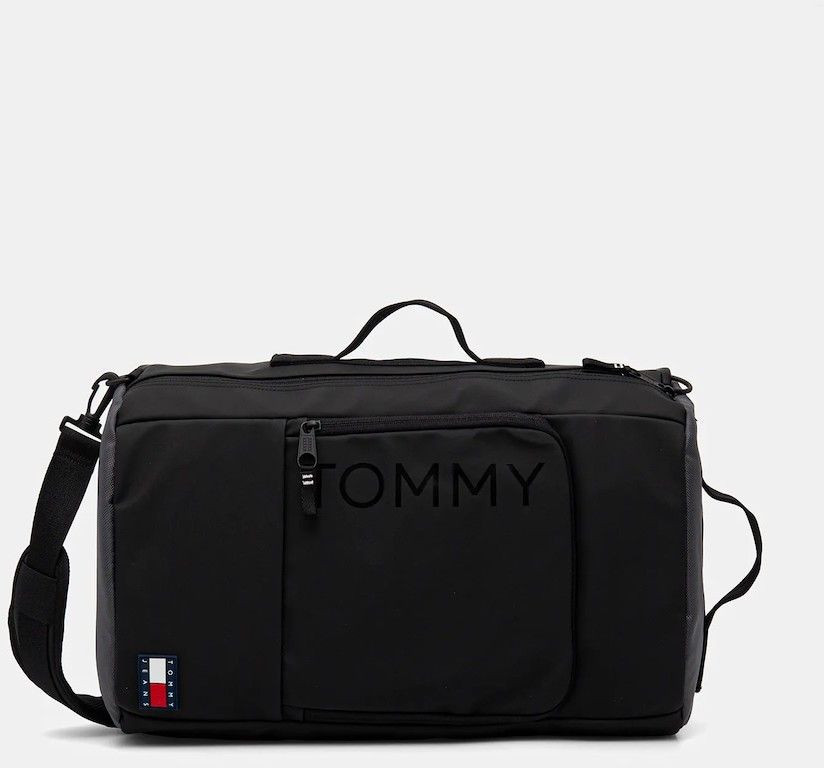 Taška Tommy Jeans čierna farba, AM0AM13272