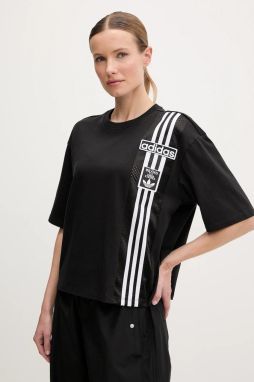 Tričko adidas Originals dámske, čierna farba, JD0100