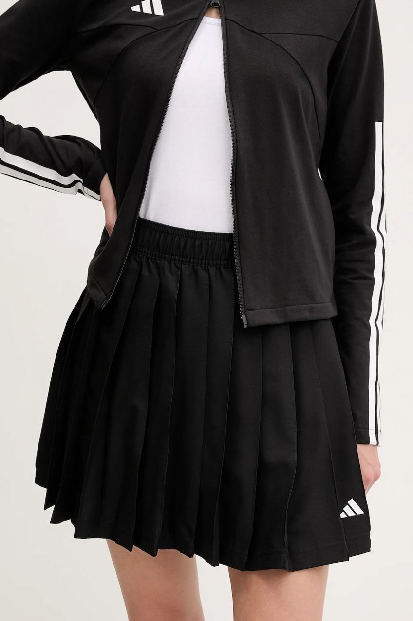 Sukňa adidas Tiro čierna farba, mini, áčkový strih, JG4100