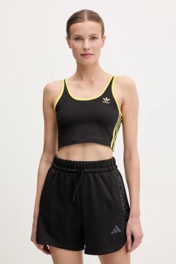 Top adidas Originals 3-Stripes čierna farba, JP2292