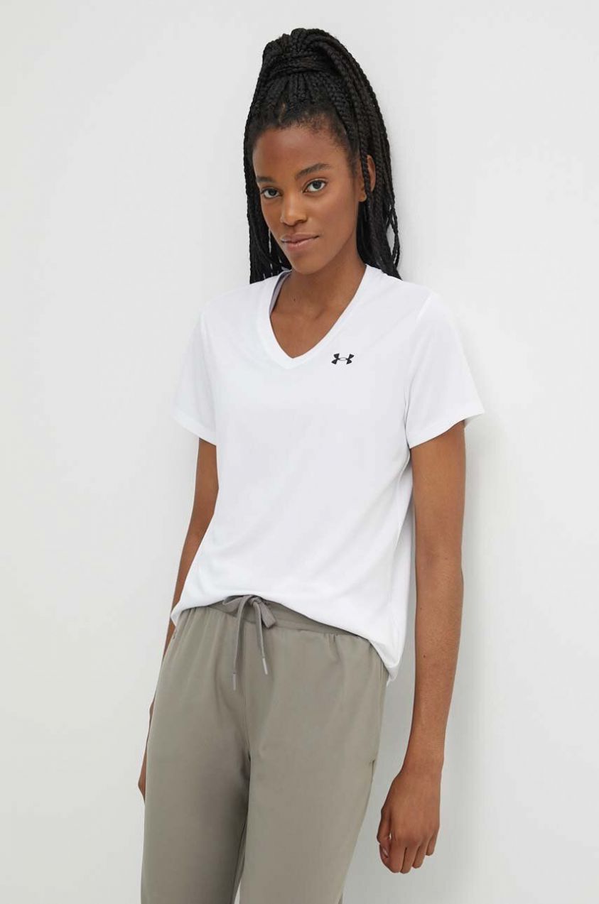 Tréningové tričko Under Armour Tech biela farba