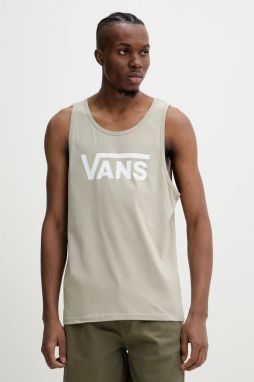 Bavlnené tričko Vans béžová farba, VN000Y8VZUJ1