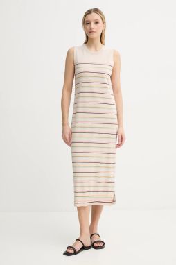 Šaty PS Paul Smith béžová farba, maxi, priliehavá, W2R.563N.P31304