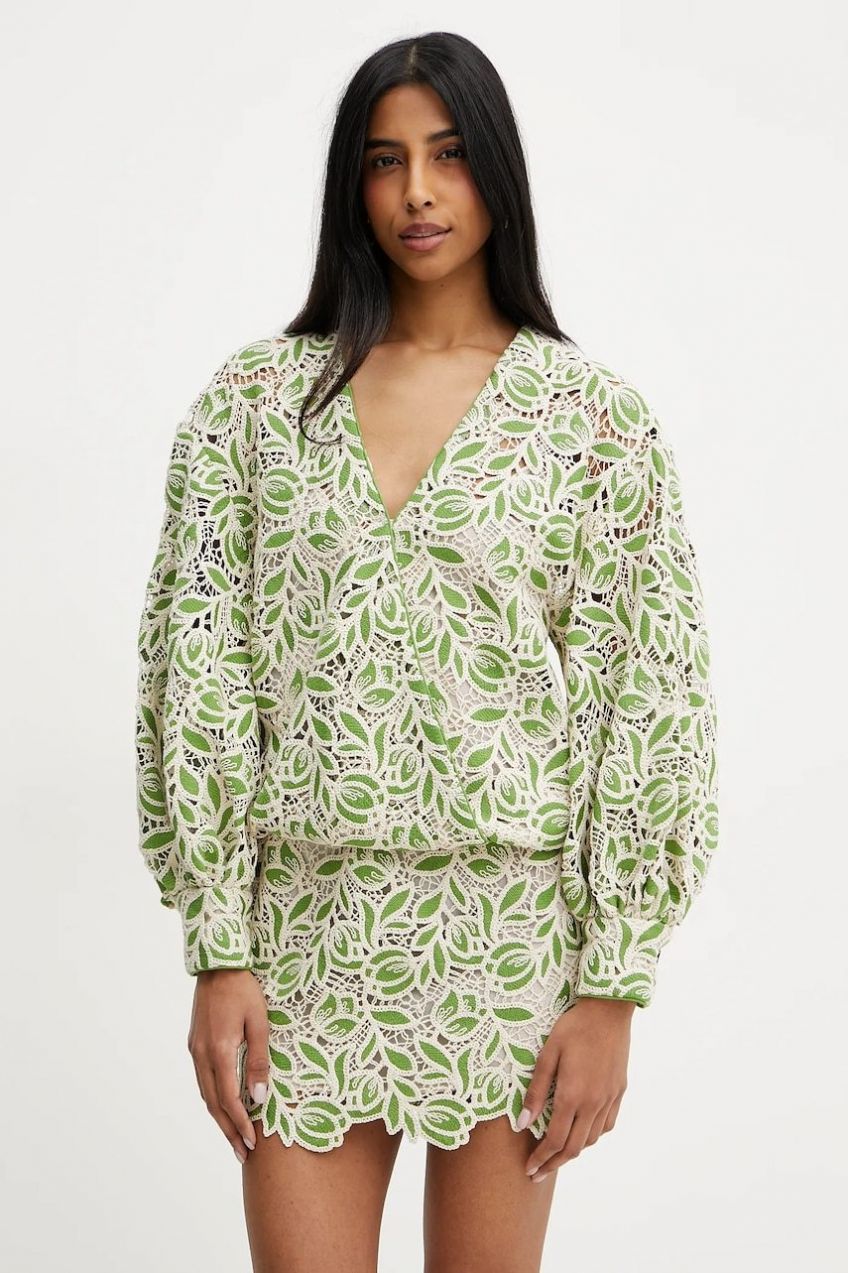 Šaty Luisa Spagnoli zelená farba, mini, oversize, 542278