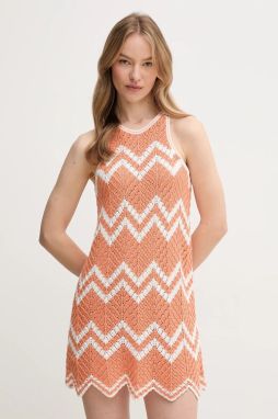 Šaty Pepe Jeans ORIANA DRESS oranžová farba, mini, priliehavá, PL953728