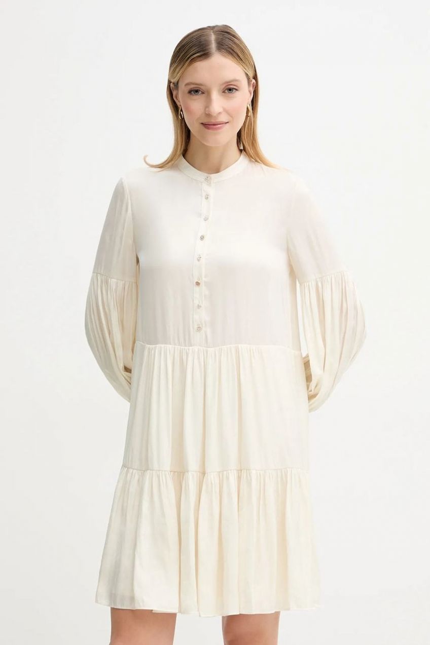 Šaty ZADIG&VOLTAIRE béžová farba, mini, áčkový strih, WWDR02451
