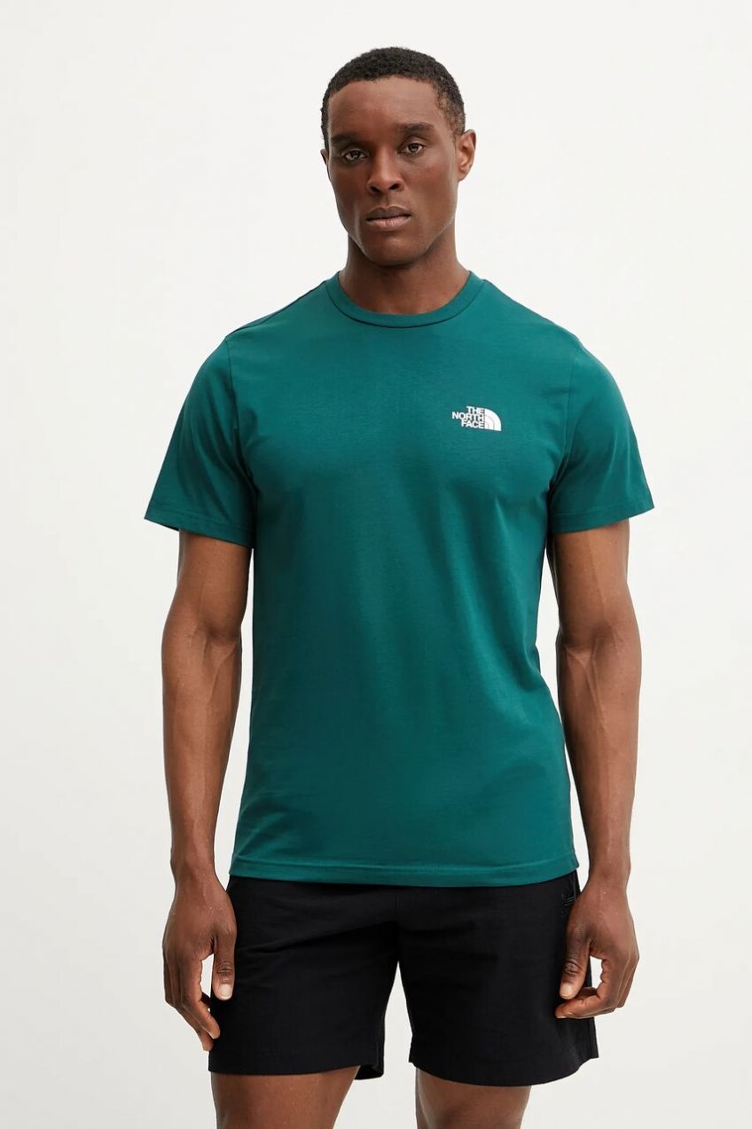 Tričko The North Face Simple Dome pánske, zelená farba, jednofarebné, NF0A87NG6GI1