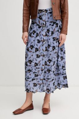 Bavlnená sukňa Pepe Jeans ENODIA midi, áčkový strih, PL901193