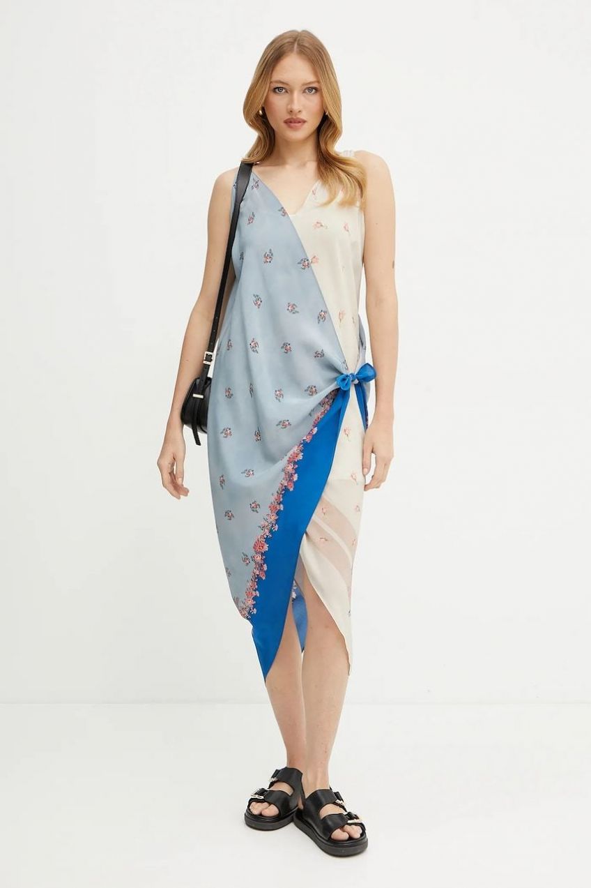 Hodvábne šaty Weekend Max Mara midi, rovný strih, 2515221232600