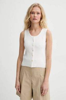 Top A.P.C. debardeur ambre biela farba, VIALM.F23410