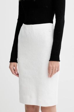 Sukňa Blugirl Blumarine béžová farba, mini, puzdrová, RA5008.MS55N