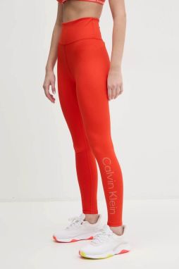Tréningové legíny Calvin Klein Performance červená farba, jednofarebné, LVGWS5L612