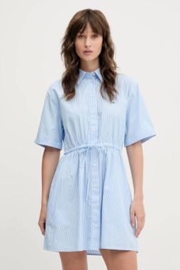 Bavlnené šaty Tommy Jeans mini, áčkový strih, DW0DW20617