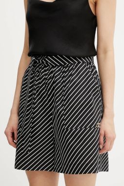 Šortky Liu Jo dámske, čierna farba, vzorované, vysoký pás, VA5066.TS947