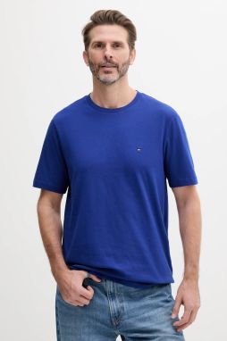 Bavlnené tričko Tommy Hilfiger pánske, tmavomodrá farba, jednofarebné, MW0MW39995