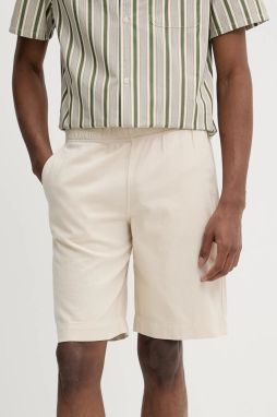 Šortky s prímesou ľanu PS Paul Smith béžová farba, M2R.699P.P22319