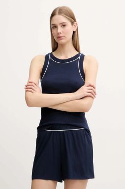 Pyžamo Lacoste dámske, tmavomodrá farba, 4F8400
