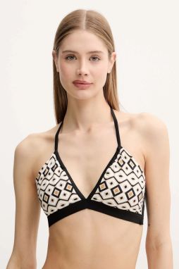 Obojstranná plavková podprsenka Max Mara Beachwear béžová farba, mäkké košíky, 2516821349600