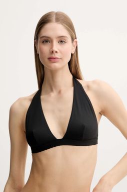 Plavková podprsenka Max Mara Beachwear čierna farba, mäkké košíky, 2516821089600