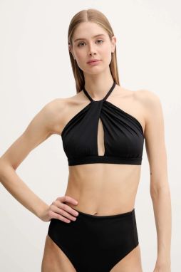 Plavková podprsenka Max Mara Beachwear čierna farba, mäkké košíky, 2516821229600