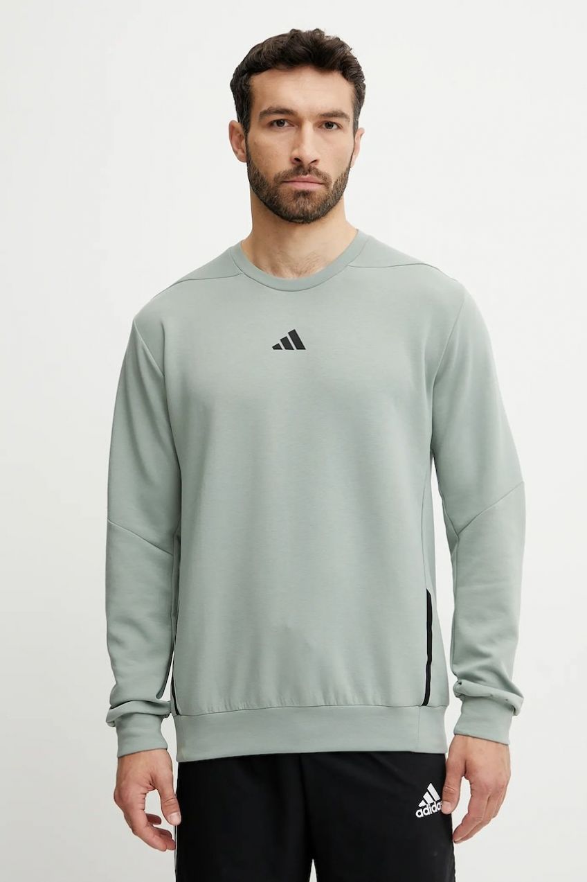 Tréningová mikina adidas Performance Designed for Training zelená farba, jednofarebná, JI8166