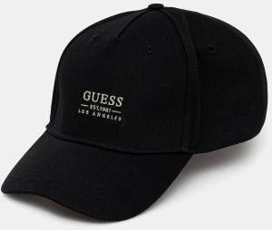 Šiltovka Guess LONDON pánska, čierna farba, s nášivkou, AM9522 POL01