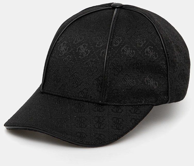 Šiltovka Guess dámska, čierna farba, vzorovaná, AW5282 POL01