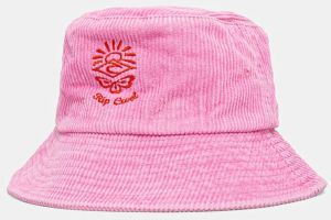 Štruksový klobúk Rip Curl ružová farba, bavlnený, 05BWHE