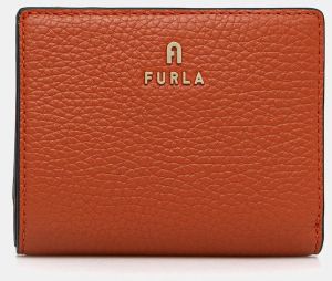 Kožená peňaženka Furla dámska, oranžová farba, WP00307.HSF000.3686S1007