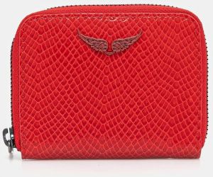 Peňaženka ZADIG&VOLTAIRE dámska, červená farba, LWSG01189