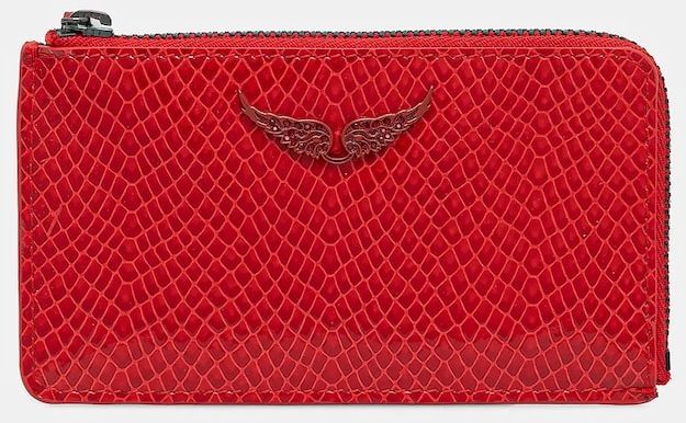 Peňaženka ZADIG&VOLTAIRE dámska, červená farba, LWSG01197