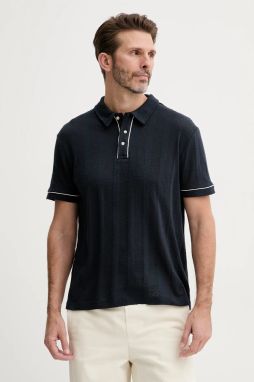 Polo tričko Marciano Guess pánske, tmavomodrá farba, jednofarebné, 5GHP07 6321A
