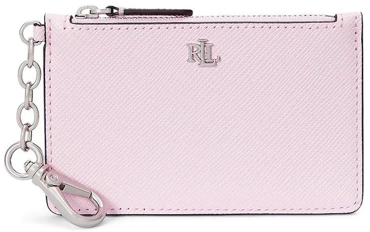 Kožená peňaženka Lauren Ralph Lauren ružová farba, 432966789