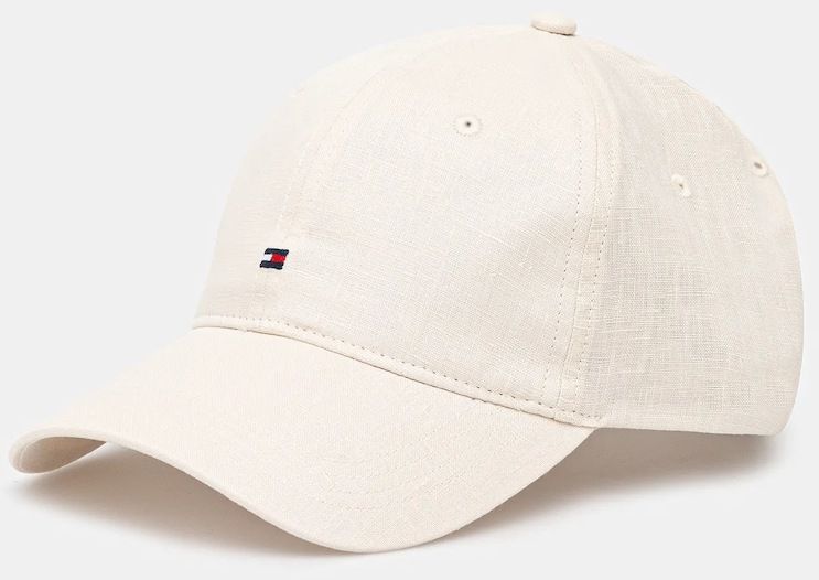 Plátenná čiapka Tommy Hilfiger béžová farba, jednofarebná, AW0AW17130