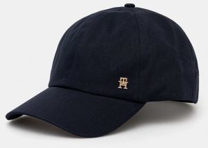 Bavlnená šiltovka Tommy Hilfiger tmavomodrá farba, jednofarebná, AW0AW17138