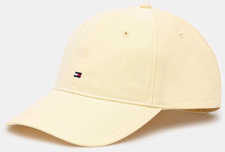 Bavlnená šiltovka Tommy Hilfiger žltá farba, jednofarebná, AM0AM13160