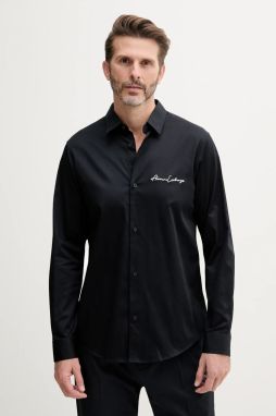 Košeľa Armani Exchange tmavomodrá farba, regular, s klasickým golierom, XM001224 AF10192