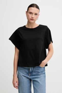Bavlnené tričko United Colors of Benetton dámske, čierna farba, 3U53D109U