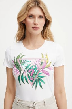 Tričko Guess dámske, biela farba, W5GI07 J1314