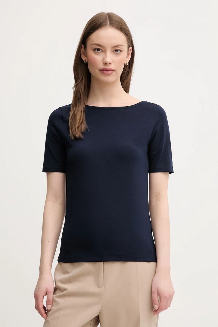 Tričko United Colors of Benetton dámske, tmavomodrá farba, 3FJHD109K