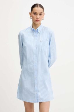 Bavlnené šaty Tommy Jeans mini, rovný strih, DW0DW20334