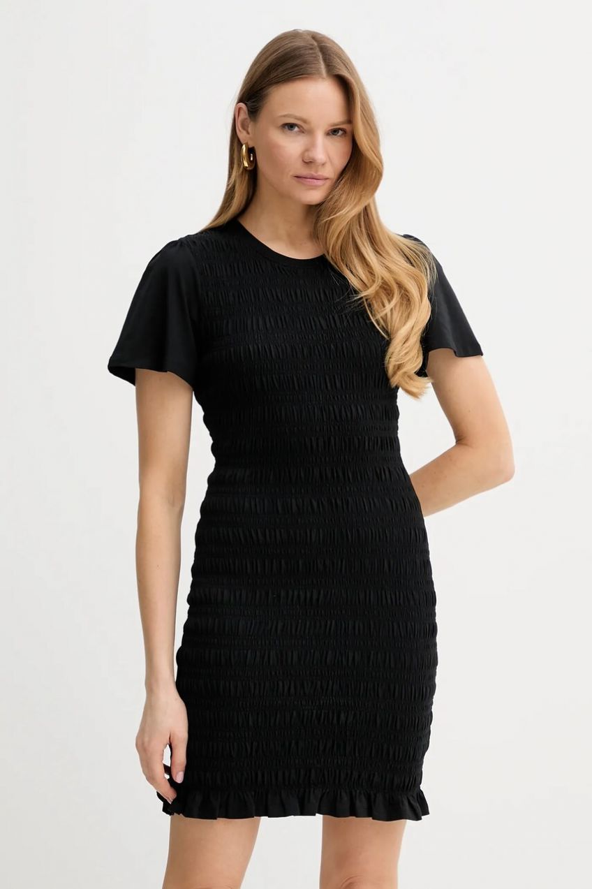 Šaty Guess CLAIRE čierna farba, mini, priliehavé, W5GK34 KCSA2