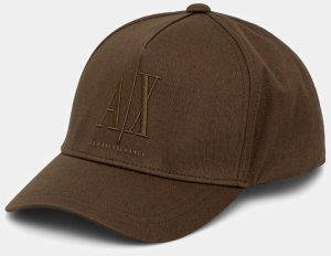 Bavlnená šiltovka Armani Exchange zelená farba, s potlačou, XW001179 AF14711