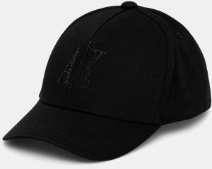 Bavlnená šiltovka Armani Exchange čierna farba, s nášivkou, XW000957 AF13846