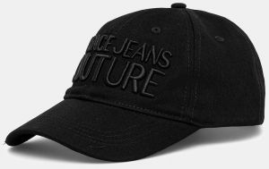 Bavlnená šiltovka Versace Jeans Couture čierna farba, s nášivkou, 78GAZK32 ZG365