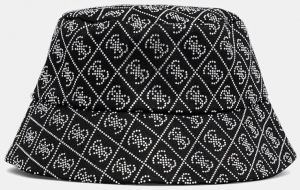 Klobúk Guess čierna farba, AW5285 COT01