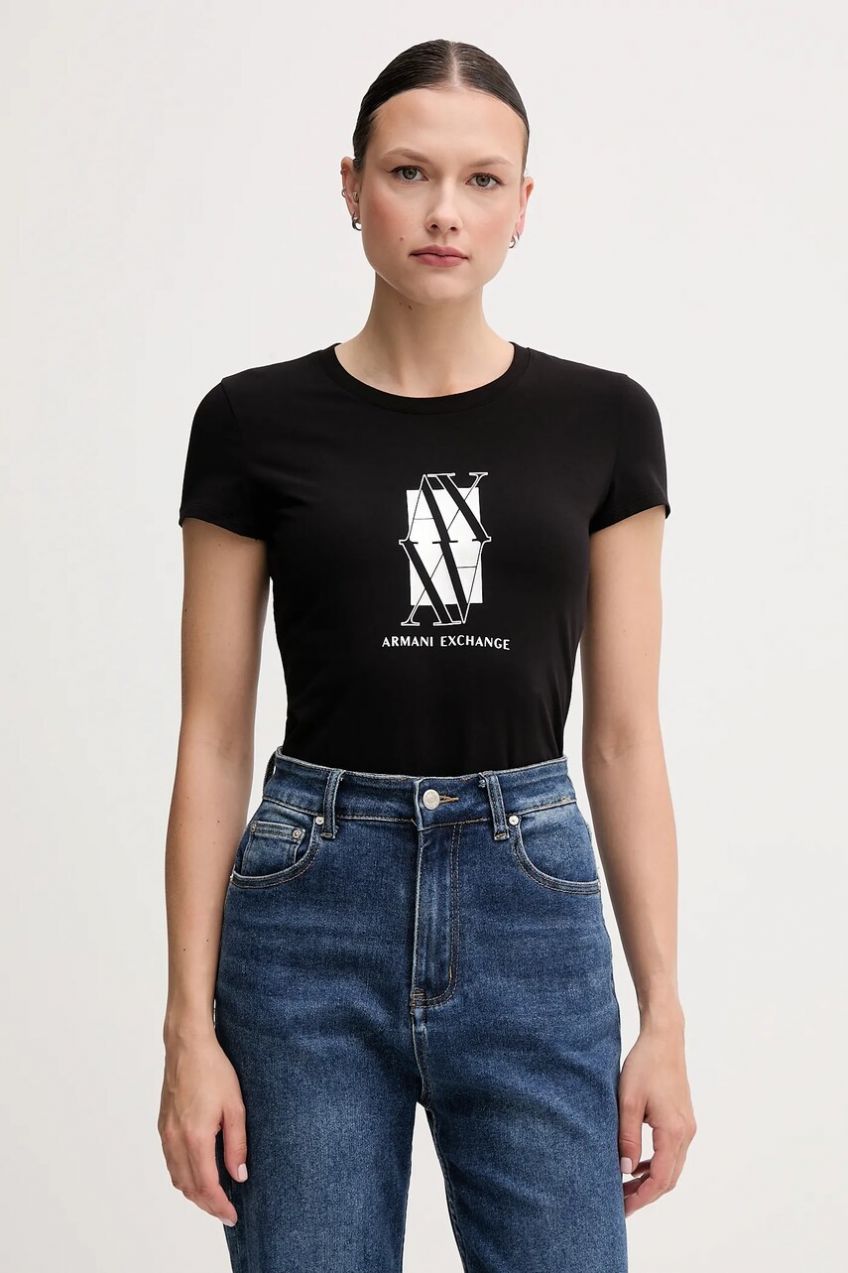 Tričko Armani Exchange dámske, čierna farba, XW000511 AF11929